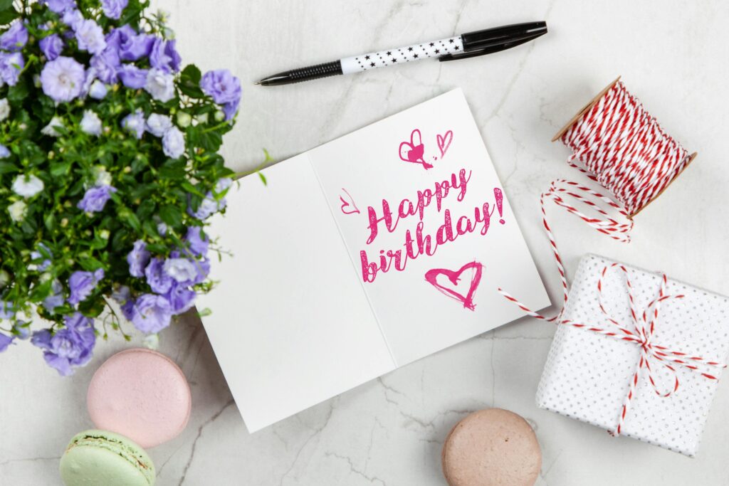 Writing the Perfect Card with happy birthday beautiful lady Writing the Perfect Card with happy birthday beautiful lady
